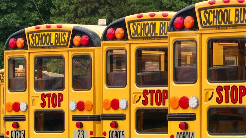 Imagen de autobuses escolares.